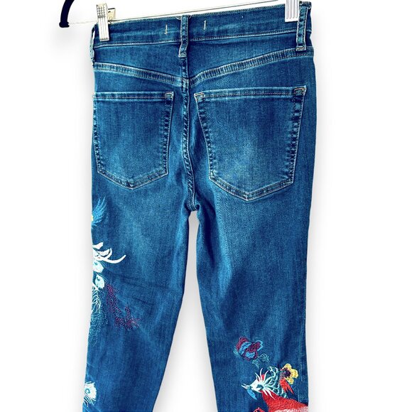 Free People Phoenix & Floral Embroidered Skinny Jeans - Picture 8 of 13